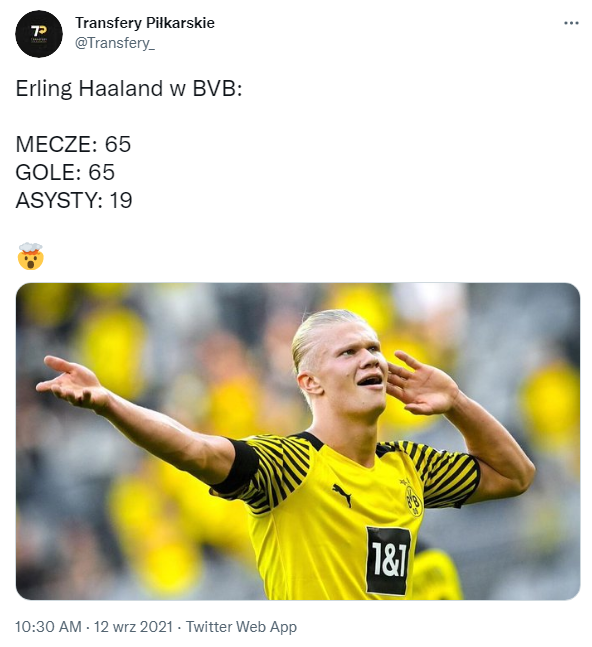 GOLE i ASYSTY Haalanda w BVB po 65 meczach O.o